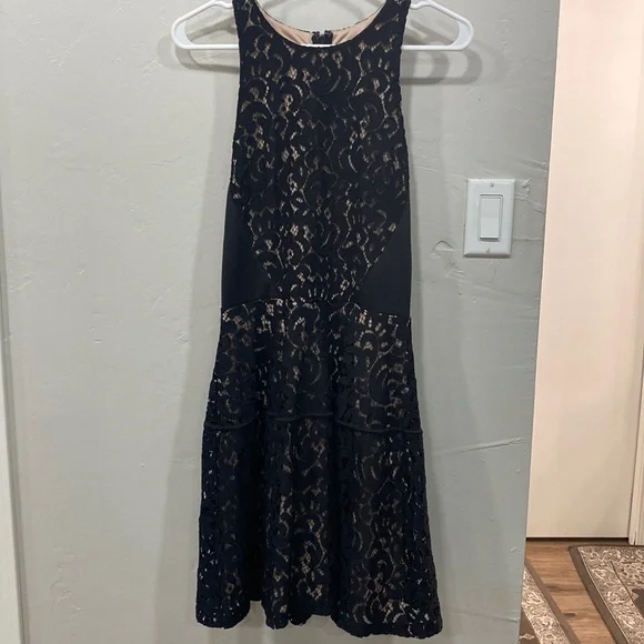 chinese dress ladies Marlene Black Flared Lace Maxi Dress main image 1